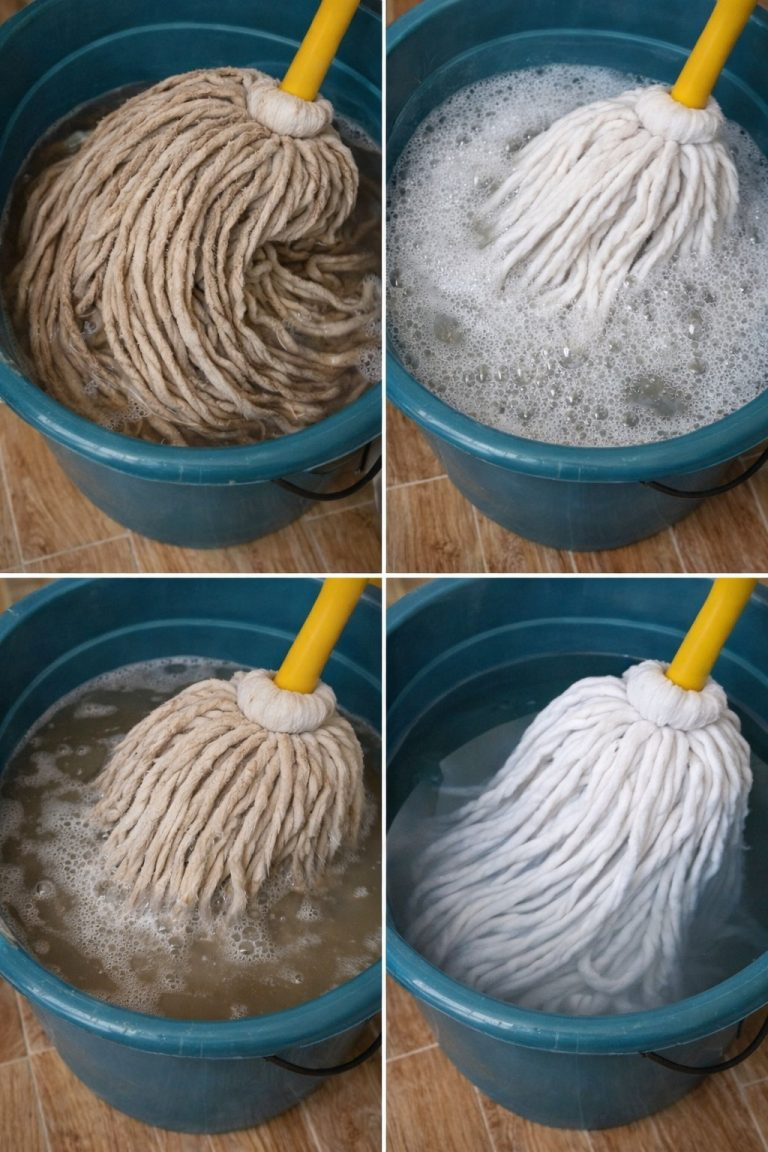 Mocio molto sporco, non comprarlo più: una goccia di questo ingrediente e tornerà come nuovo