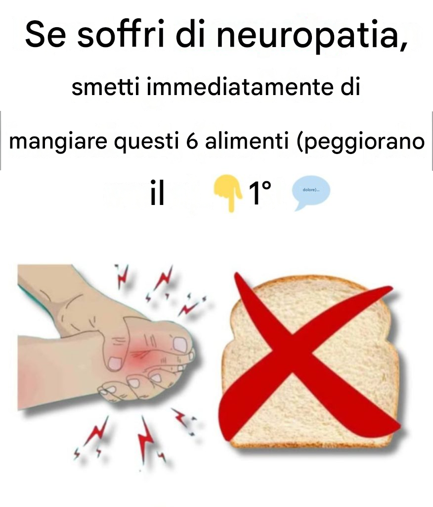 6 alimenti che scatenano un dolore lancinante in caso di neuropatia