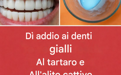 Dì addio a denti gialli, tartaro e alito cattivo con solo 2 semplici ingredienti