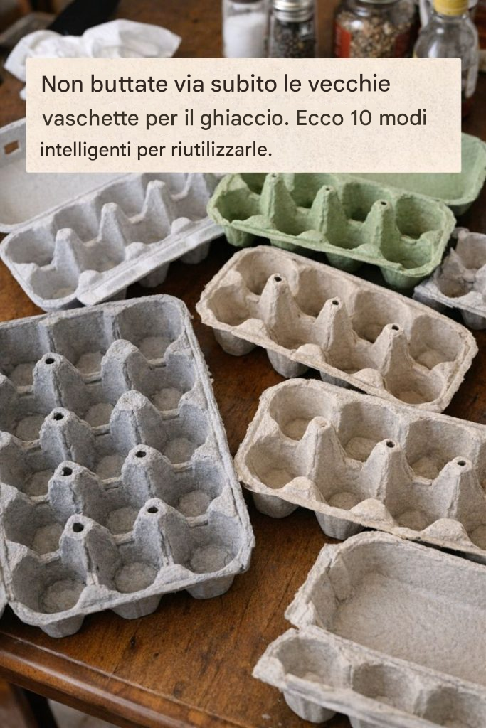 Non buttate via subito le vecchie vaschette per il ghiaccio. Ecco 10 modi intelligenti per riutilizzarle.