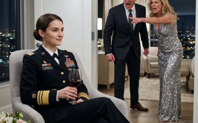 Entrai nel lussuoso hotel di mio padre, vestito con l’uniforme militare di gala, quando la mia matrigna puntò il dito e sbottò: “Sicurezza, cacciatela