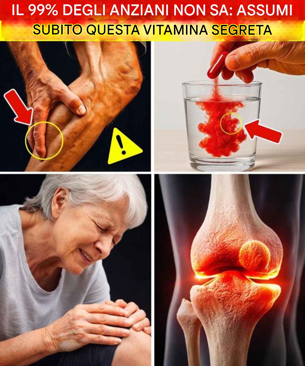 ANZIANI, QUESTA VITAMINA PREVIENE I CRAMPI E RESTITUISCE LA FORZA ALLE GAMBE COME SE AVESTE 40 ANNI!