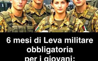 6 mesi di leva militare obbligatoria per i giovani: saresti d’accordo?