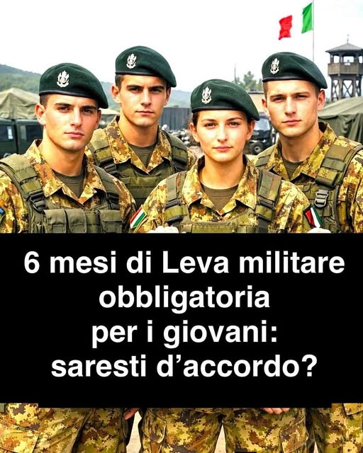 6 mesi di leva militare obbligatoria per i giovani: saresti d’accordo?