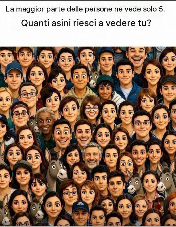 QUANTI ASINI RIESCI A VEDERE?